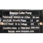 Sewage Cutter Pump 50WQ33-18-1.5 Pompa Celup Air Kotor - 2" - 2 Hp 220V 1 Fase 4