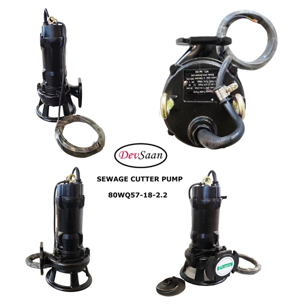 Sewage Cutter Pump 80WQ57-18-2.2 - 3" - 3 Hp 380V 3 Fase