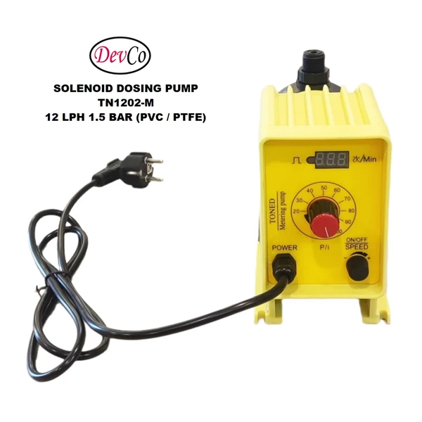 Pompa Dosing Solenoid TN1202-M Diaphragm Metering Pump - 12 LPH 1.5 Bar