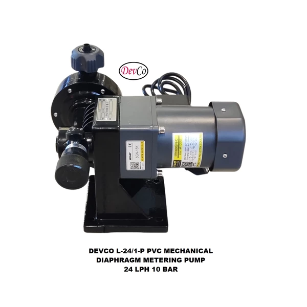 Pompa Dosing L-24-1-P Mechanical Diaphragm Metering Pump - 24 LPH 10 Bar