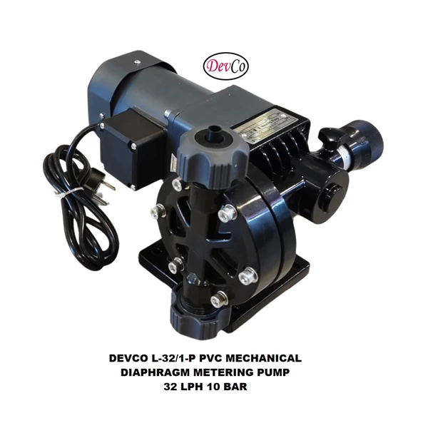 Pompa Dosing L-32-1-P Mechanical Diaphragm Metering Pump - 32 LPH 10 Bar