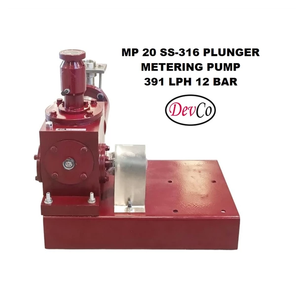 Pompa Dosing MP239112 SS-316 Plunger Metering Pump - 391 LPH 12 Bar