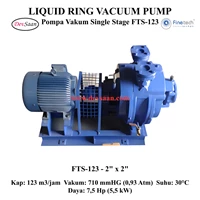 Pompa Vakum FTS-123 Single Stage Liquid Ring Vacuum Pump Komplit Set