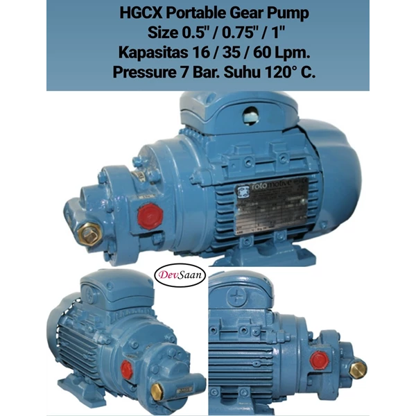 Gear Pump HGCX-050 Pompa Oli Monoblok - 1/2"