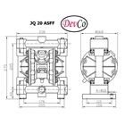 Diaphragm Pump JQ 20 ASFF Devco - 3/4