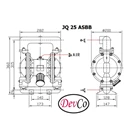 Pneumatic Diaphragm Pump JQ 25 ASBB Devco - 1