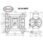 Diaphragm Pump JQ 10 KKFF (Graco OEM) Pompa Diafragma Devco - 3/8
