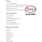 Pneumatic Diaphragm Pump JQ 25 PPFF Devco - 1