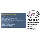 Polypropylene Rotary Hand Operated Drum Pump DDP PP HO - 1