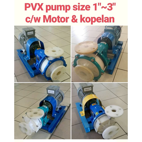 Centrifugal Pump PVDF PVX-120 Pompa Sentrifugal - 1.5" x 1.25" - 2900 Rpm