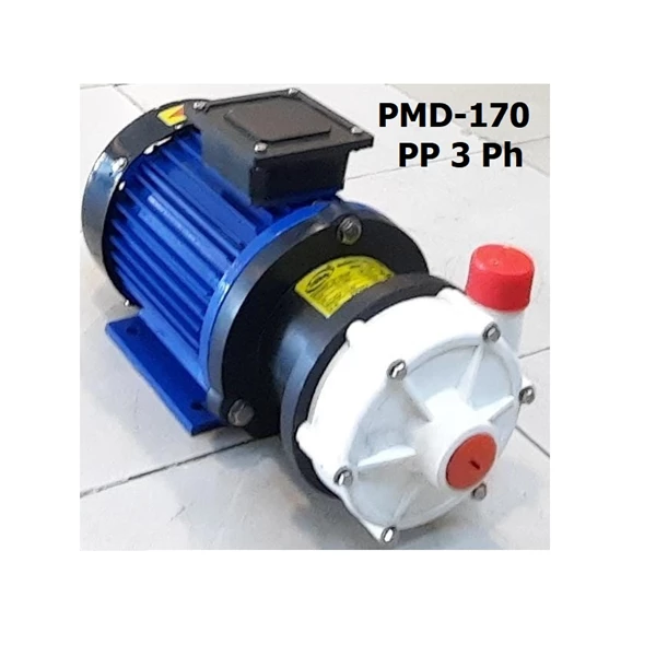 Polypropylene Magnetic Drive Pump PMD-170 3 Fase Pompa Magnetik - 1" x 1"