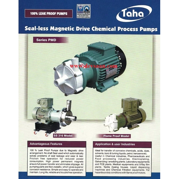 PVDF Magnetic Drive Pump PMD-125 Pompa Magnetic - 26 mm x 26 mm