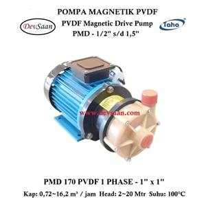 PVDF Magnetic Drive Pump 1 Phase PMD-170 Pompa Magnetik - 1" x 1"