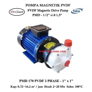PVDF Magnetic Drive Pump 3 Phase PMD-170 Pompa Magnetik - 1" x 1"