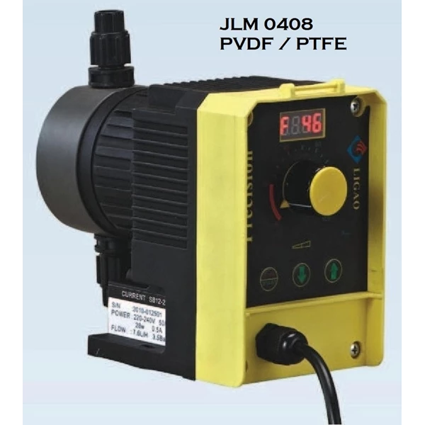 Pompa Dosing Solenoid JLM 0408 PVDF Diaphragm Metering Pump - 3.8 LPH 7.6 Bar
