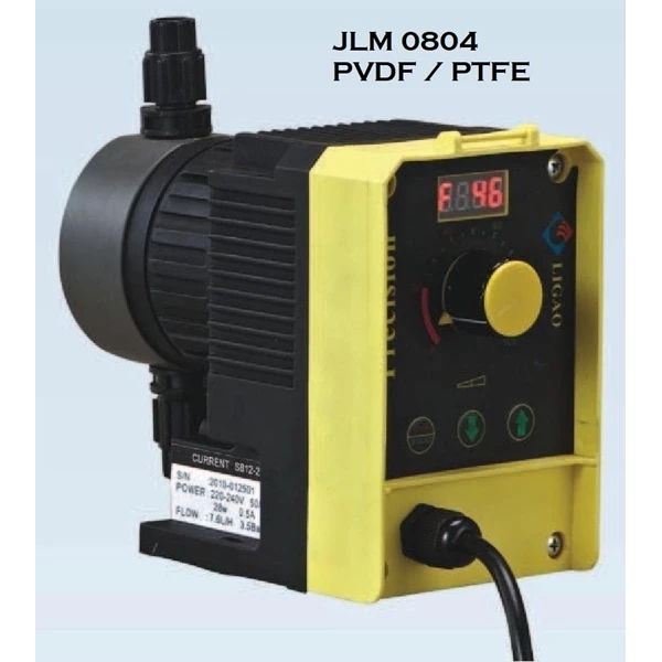 Pompa Dosing Solenoid JLM 0804 PVDF Diaphragm Metering Pump - 7.6 LPH 3.5 Bar