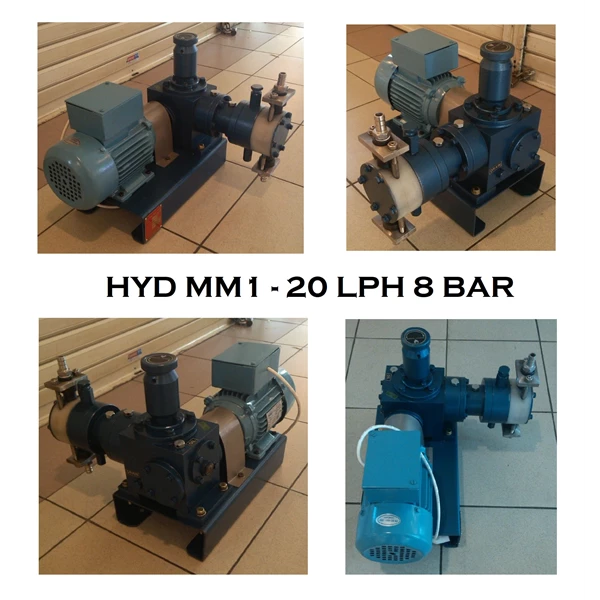 HYD MM-1 Hydraulic Diaphragm Metering & Dosing Pump 20 LPH 8 Bar - 1/2" x 1/2"