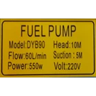 Fuel Dispenser DYB-90-SP - 60 Lpm 10 Mtr - 0.75 Hp 220V AC 4