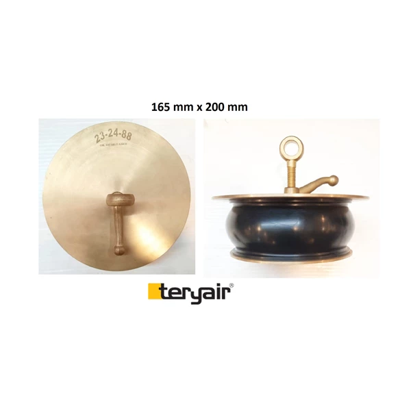 Brass Scupper plug 165 mm x 200 mm IMPA 23 24 88 - MOC Brass & NBR Oil Resistant Rubber