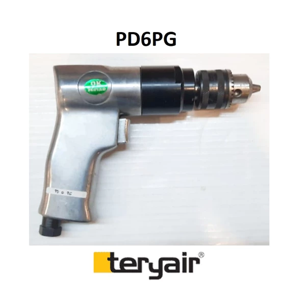 Pneumatic Hand Drill PD6PG - 6.5 mm - IMPA 59 03 41 - Air inlet 1/4"
