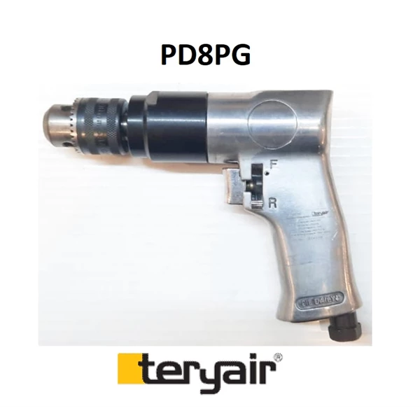 Pneumatic Hand Drill PD8PG - 8 mm - IMPA 59 03 46 - Air inlet 1/4"
