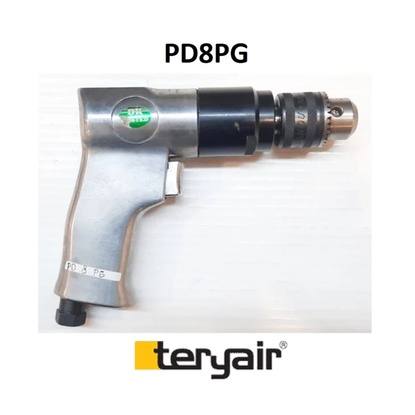 Pneumatic Hand Drill PD8PG - 8 mm - IMPA 59 03 46 - Air inlet 1/4"