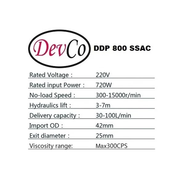 Drum Pump SS-304 DDP 800 SSAC AC 220V - 25 mm